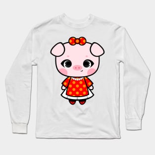 Cute Little Piggy Long Sleeve T-Shirt